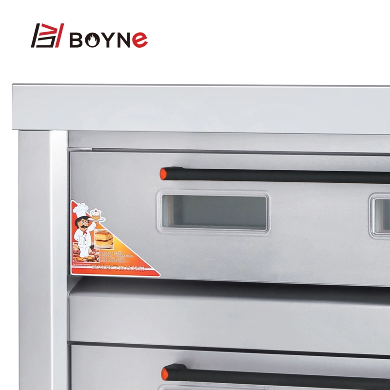 Hotel Restaurant Kitchen Equipment Double Deck Six Trays Gas Oven