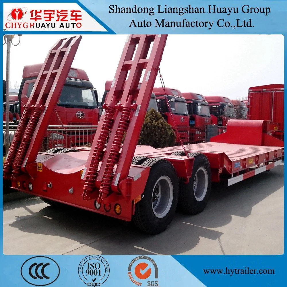 2/3/4 Axle Heavy Duty Low Loader Truck Head Semi Trailer for Heavy Equipment Excavator Transport