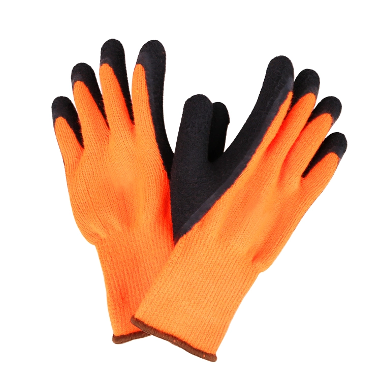 Xingyu Orange Latex Coated Winter Gloves Warm Work Gloves with Best Quantity