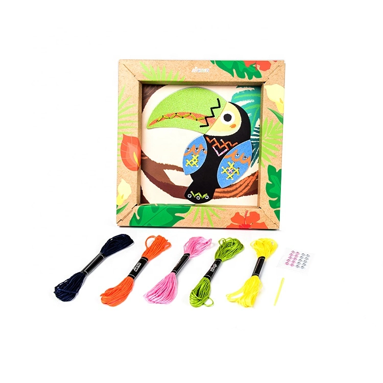 Wholesale/Supplier School Stationery DIY Toy Cross Stitch Set Toucan Cross Stitch Kit