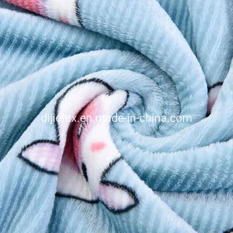 300g Double-Sided Ab Yarn Striped Flannel Printed Pajamas