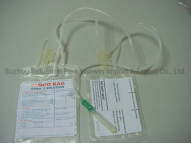Disposable PVC Blood Bag with Needle for Blood Tranfusion