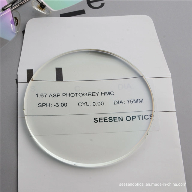 Prescription Lenses Cr-39 High Index 1.67 Aspheric Lens Photochromic Lenses