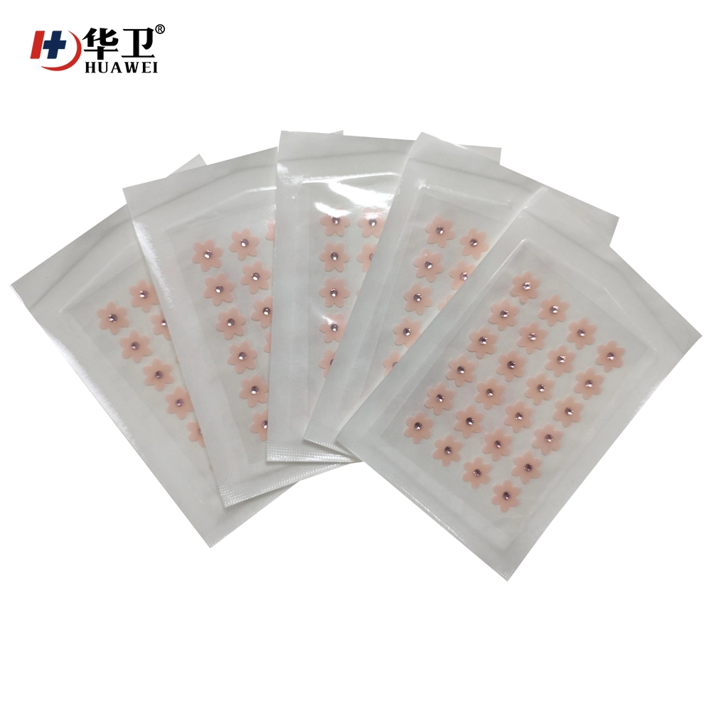 Flower Type Acne Patch with Diamond Hydrocolloid Adhsive Patches Pimple Blemish 24dots/Patch