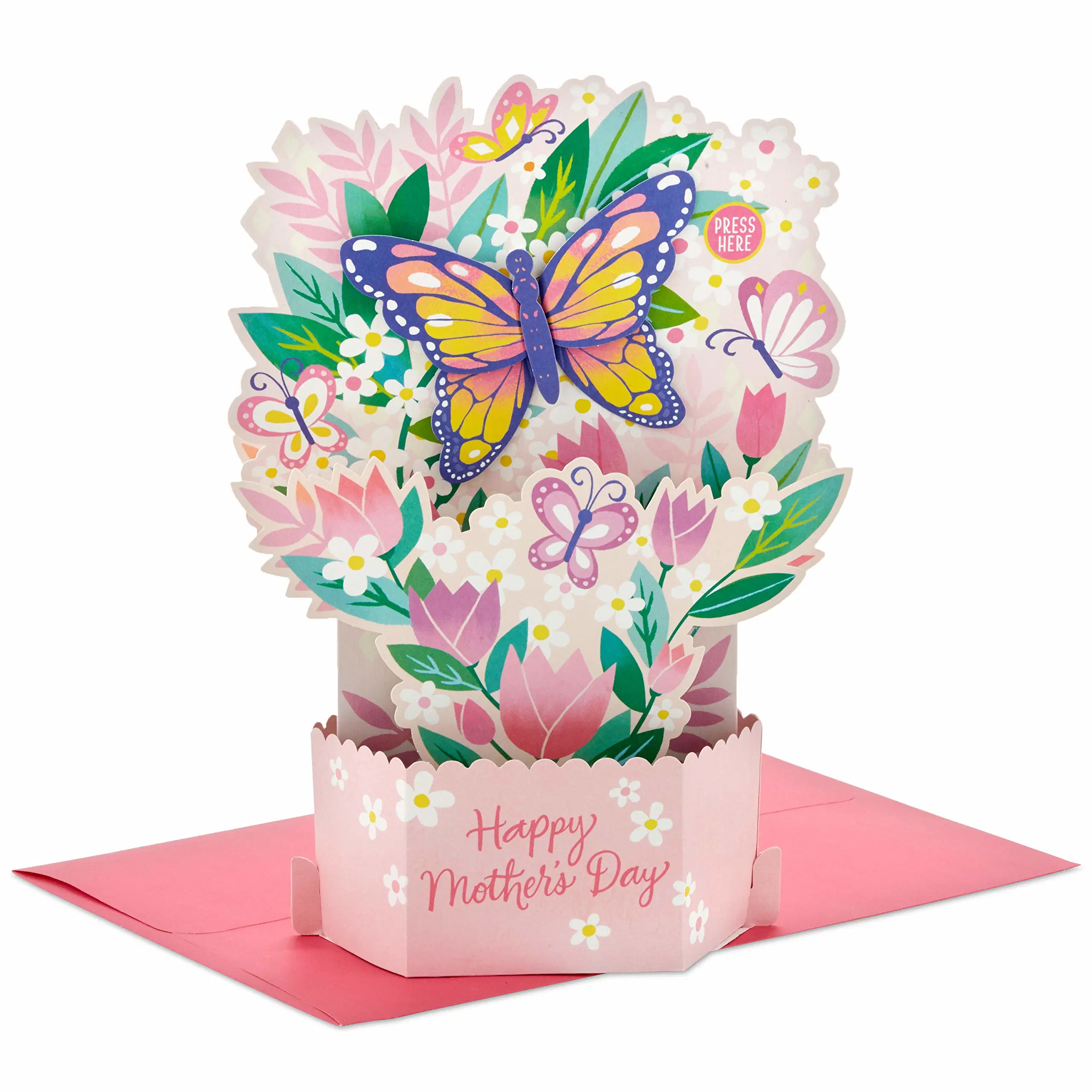 Hot Sale Custom Printing 3D Gift Flower Thank You Card Love Letter Pop up Laser Cut Paper Greeting Card for Mother