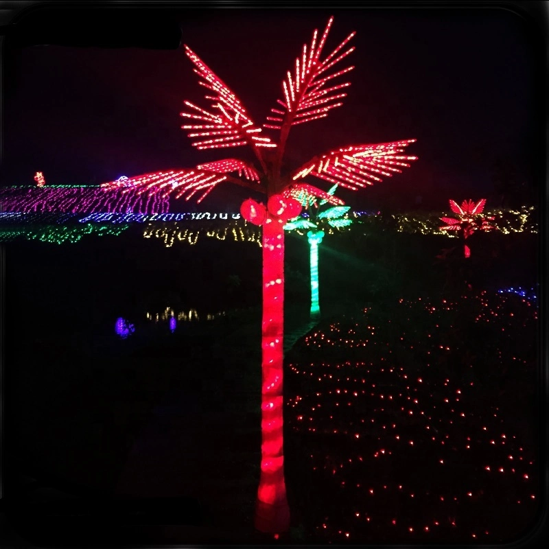 Arbre de palmier artificiel avec lumières LED