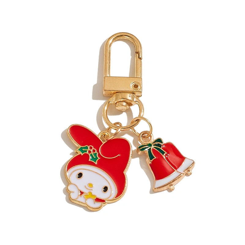 Christmas Bell Keychain Pendant Cartoon Melody Kt Cat Accessories Key Ring