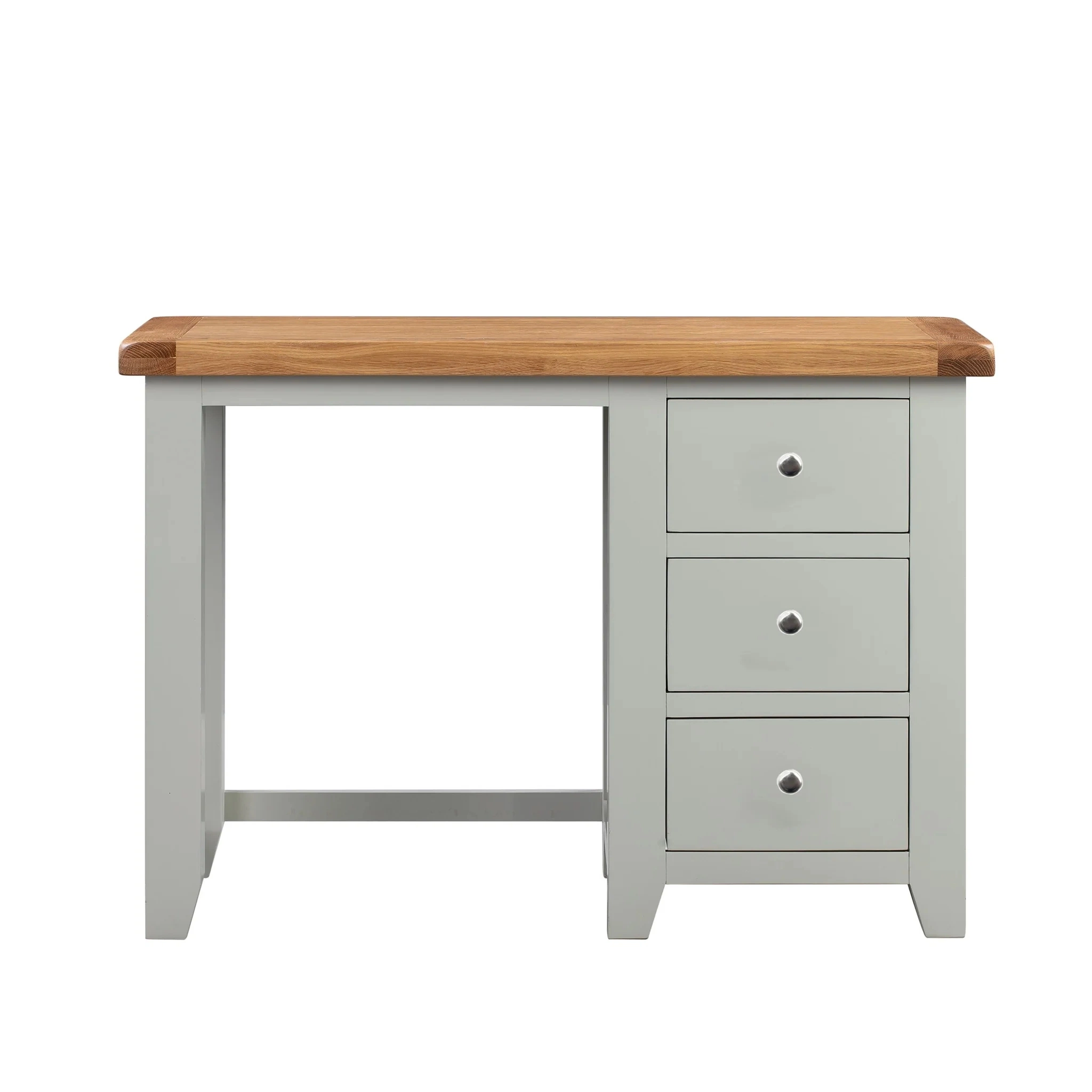 Modern Design Grey Painted Oak Wood Office Computer Desk with Drawers Home Office Desk Soho Desk Laptop Desk