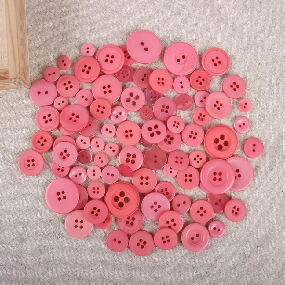 8-34mm Color Mixed Resin Buttons as Kids' DIY Button Painting Material, Widely Used