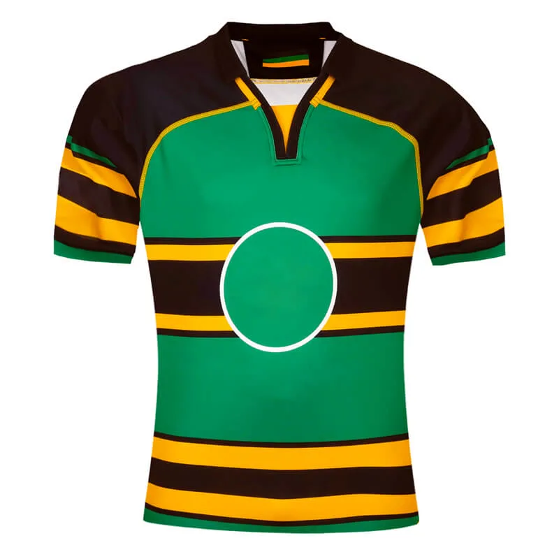 Custom Sublimation Printing Men Top Clothing Short Sleeve Australia Rugby Jersey Knitted