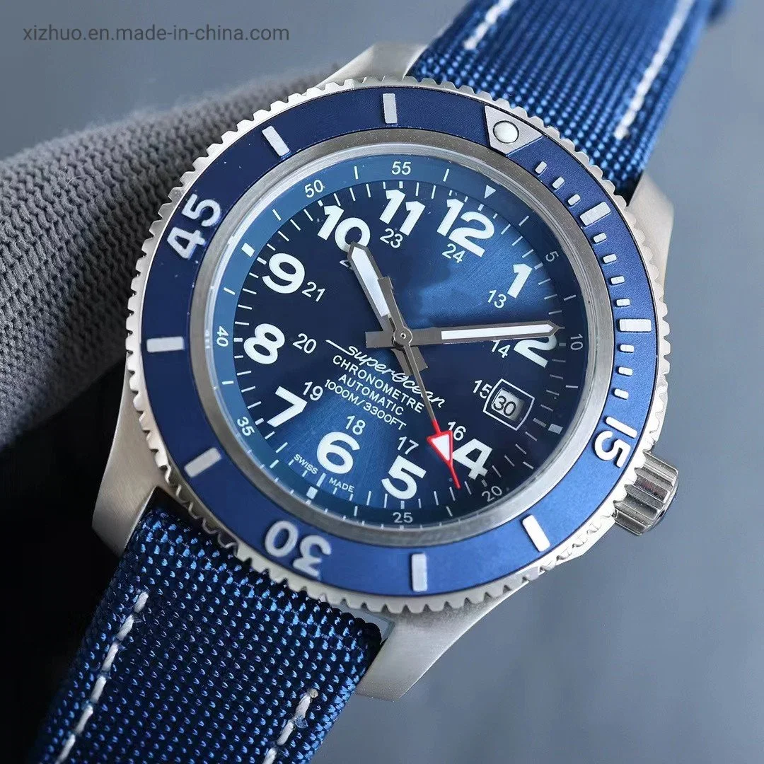 Usine Vente à chaud Vente en gros Breitling's hommes automatique mécanique montre-bracelet Super Montre sport suisse marine Sapphire Mirror