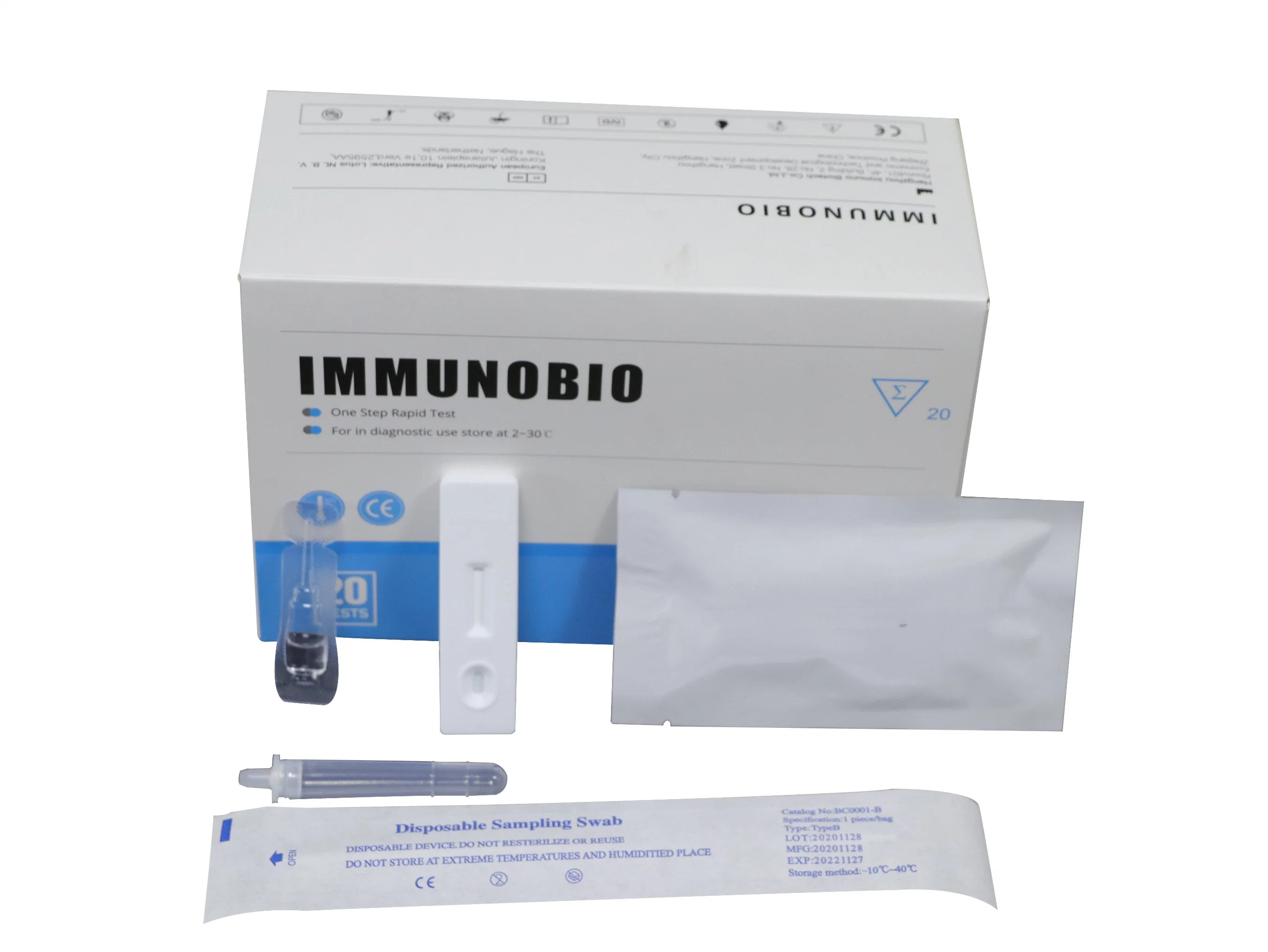 Pei/Bfarm Immunobio swab nasal de antigénio da bobina de teste de diagnóstico rápido MARCAÇÃO