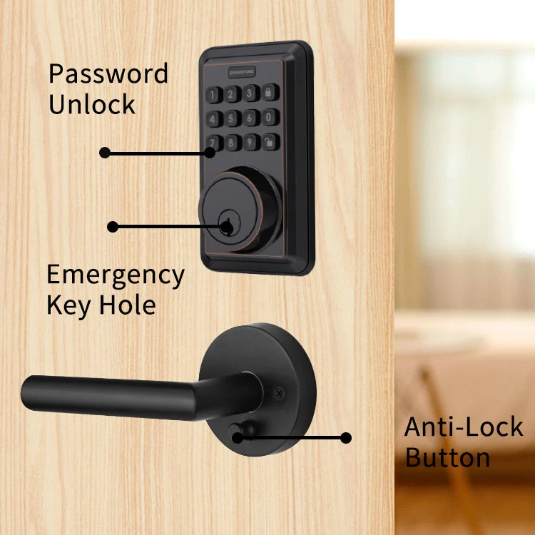 Smart Fingerprint Door Lock Password Remote Control for Glass Door