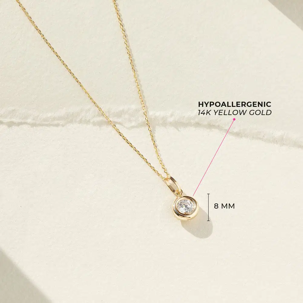 DiamondX 18K Jewelry Real Gold Children's Custom Pendant Necklace