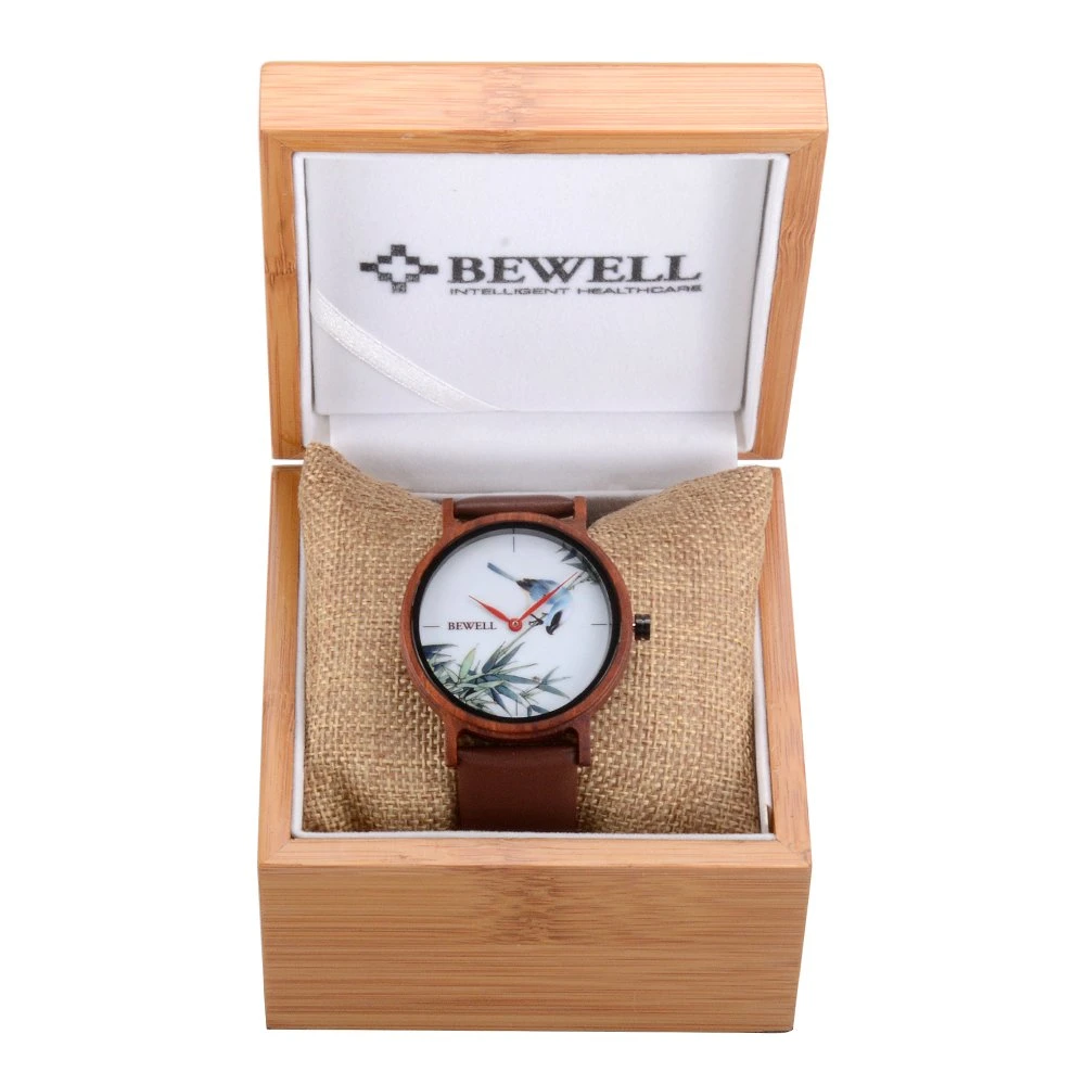 PU/Genuine Leather Strap OEM Logo Watch with Printing Dial Wristwatches