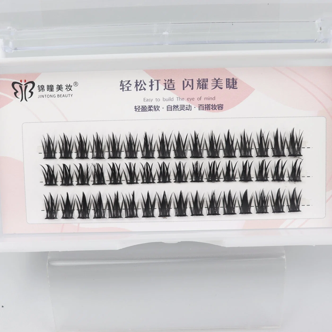 Jintong Pre-Made Fan pestañas Eyelashes individuales Synthetic Hair Natural Style 0,05 0,07 grosor 60 Paquetes 6D 10d extensión de pestañas de ventilador