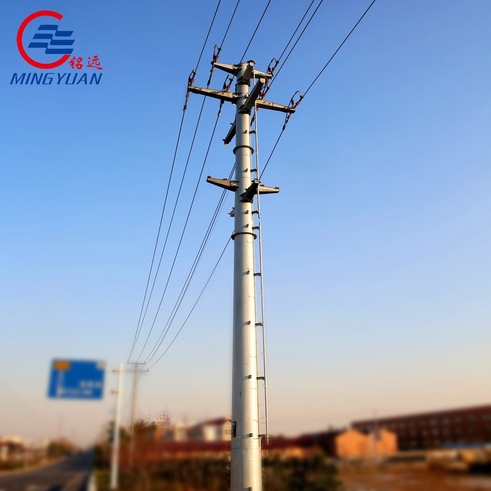 400kv Hot DIP Galvanized Powder Coated Power Transmission Tower Double Circuit Steel Tower