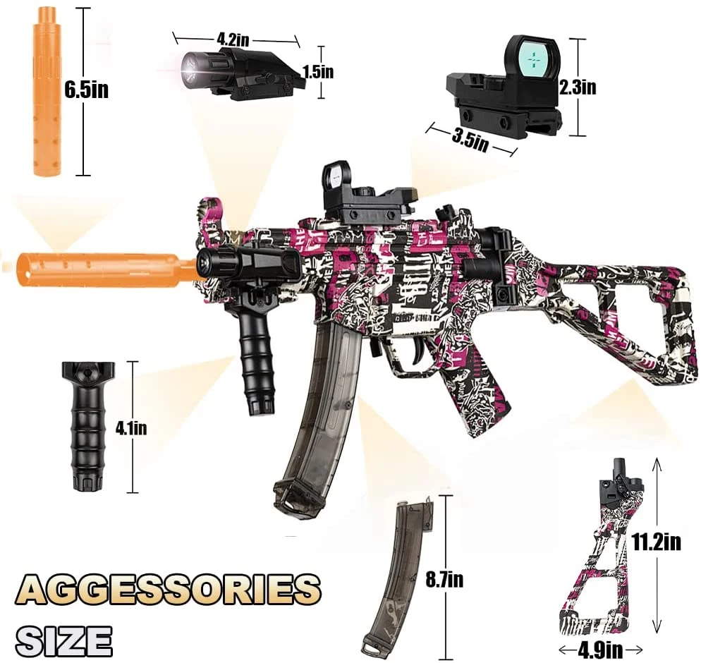 mk23 pistola eléctrica de juguete 7mm bola de gel de agua Blaster con Cuentas de gel Blaster tiro Juego Deporte al aire libre Juego de juguetes