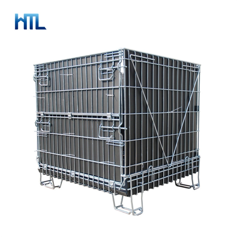 Industrial Pet Preform Forklift Wire Mesh Bin for Warehouse Storage