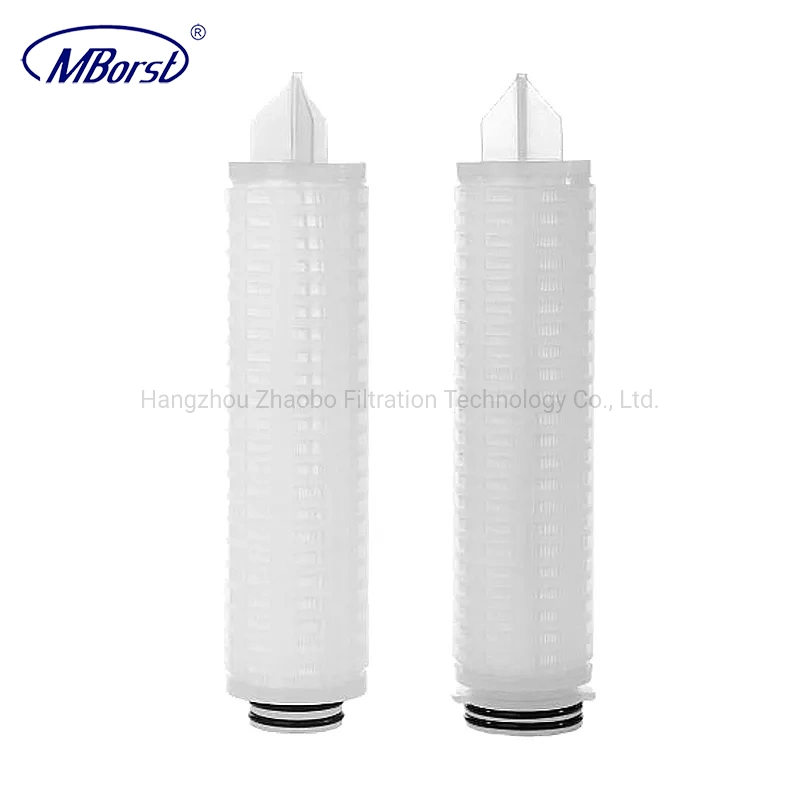 Replacement Economical PP Polypropylene Pleated Filter Cartridge for Water Purifier and Water Treatment Water Filter System 10 20 30 40 Inch 0.1/0.45/1 Micron