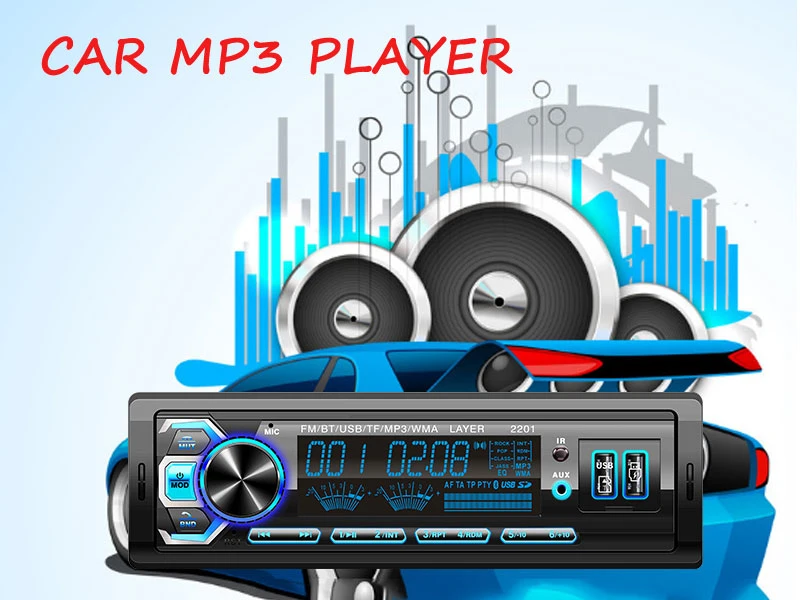 Car Accessories Stereo MP3 Audio Player LCD Screen Car FM Radio