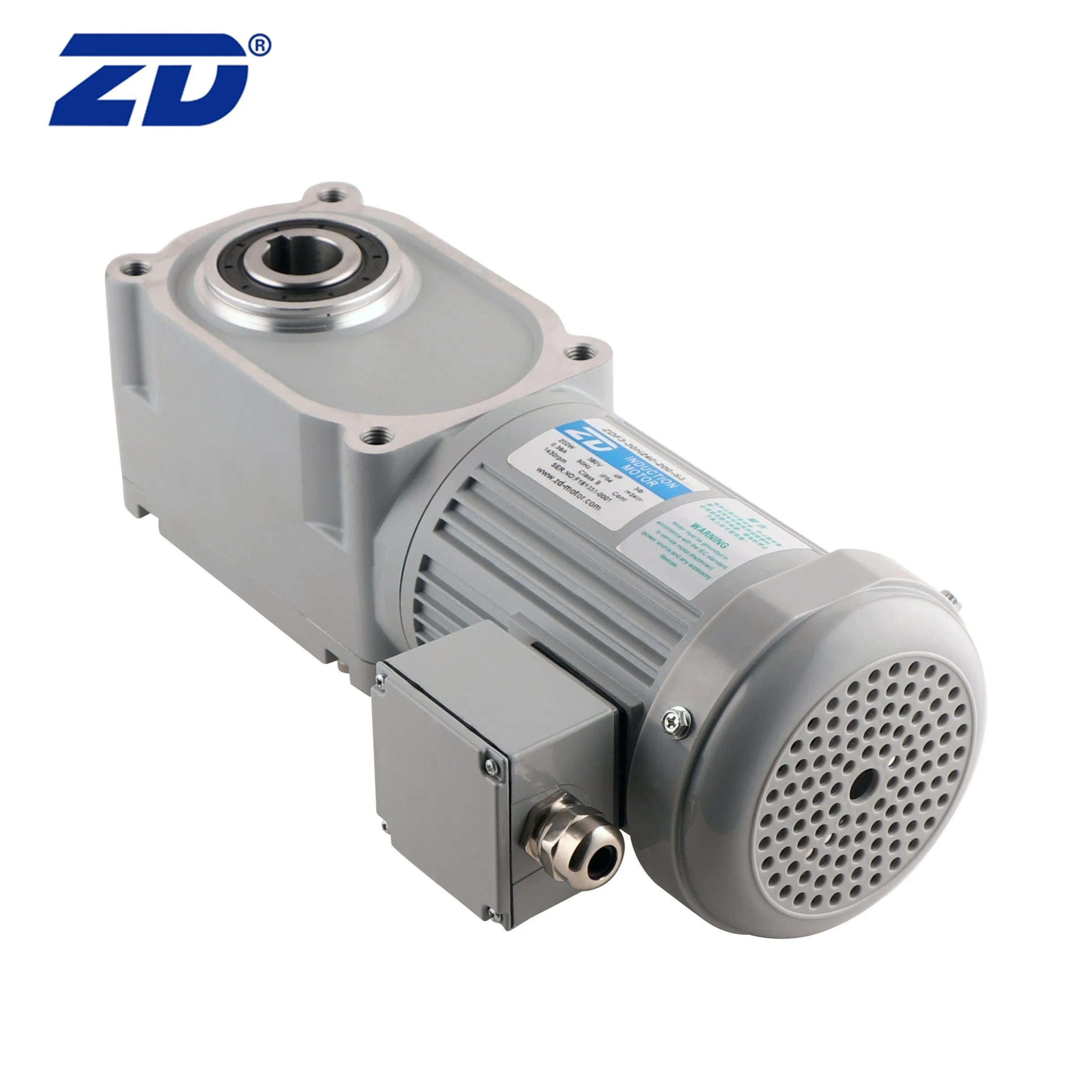 La ZDF ZD3 100W 50Hz 4 fase de la caja cuadrada Regular helicoidal de la caja del motor reductor de engranaje hipoide