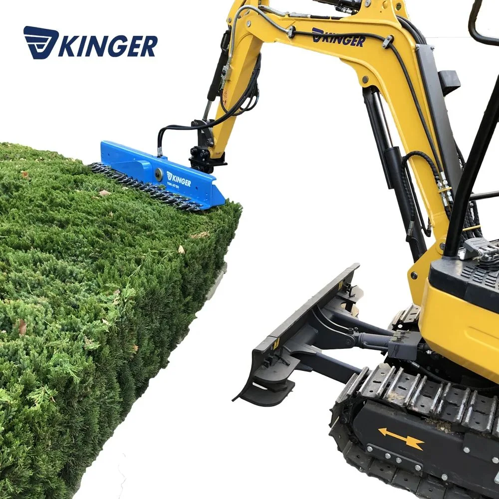 Kinger Hydraulic Greeb آلة تحوط قطع ورقة آلة تشذيب ملحق للودر ذي المحراث الخلفي المزوَّد بسيور انزلاقية بالحفار