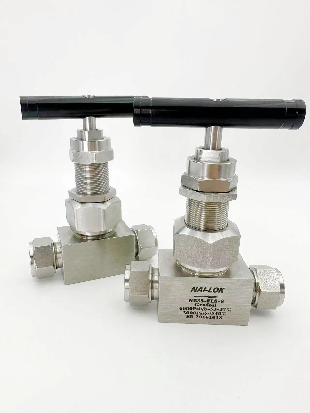 High Temperature High Pressure Stainless Steel SS316 Union Bonnet Needle Valve with Double Ferrule 6000psi Instrument Needle Valves