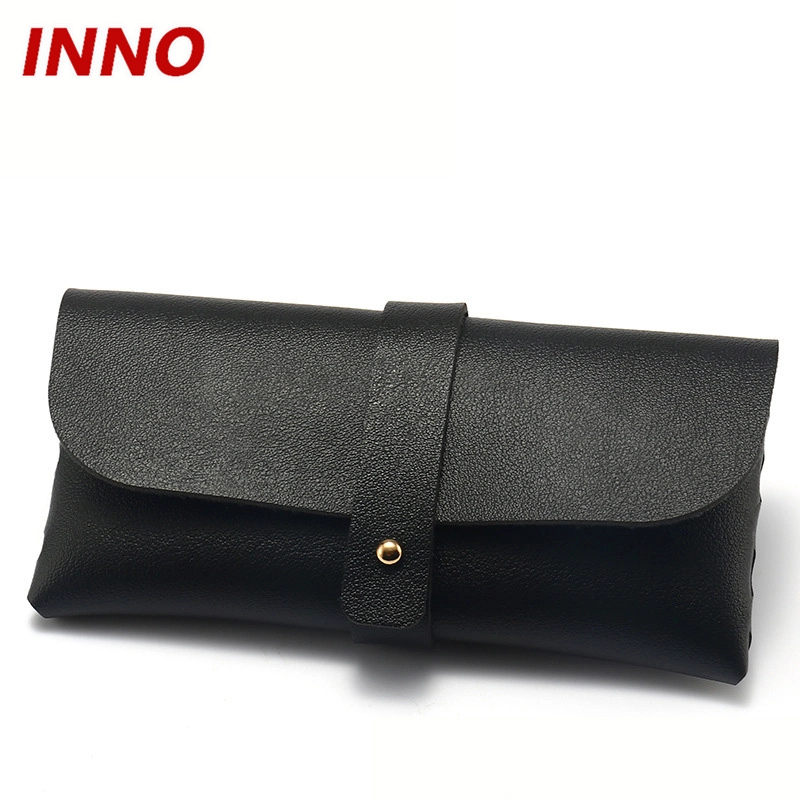 Inno-R017 2022 New Design Ready Stock Cheap Black and White PVC Leather Box Nail Buckle Soft Storage Bag, Logo Can Be Printed