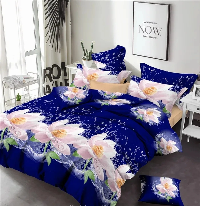 Factory Customized Polyester Quilt Cover Set Printed Fabric