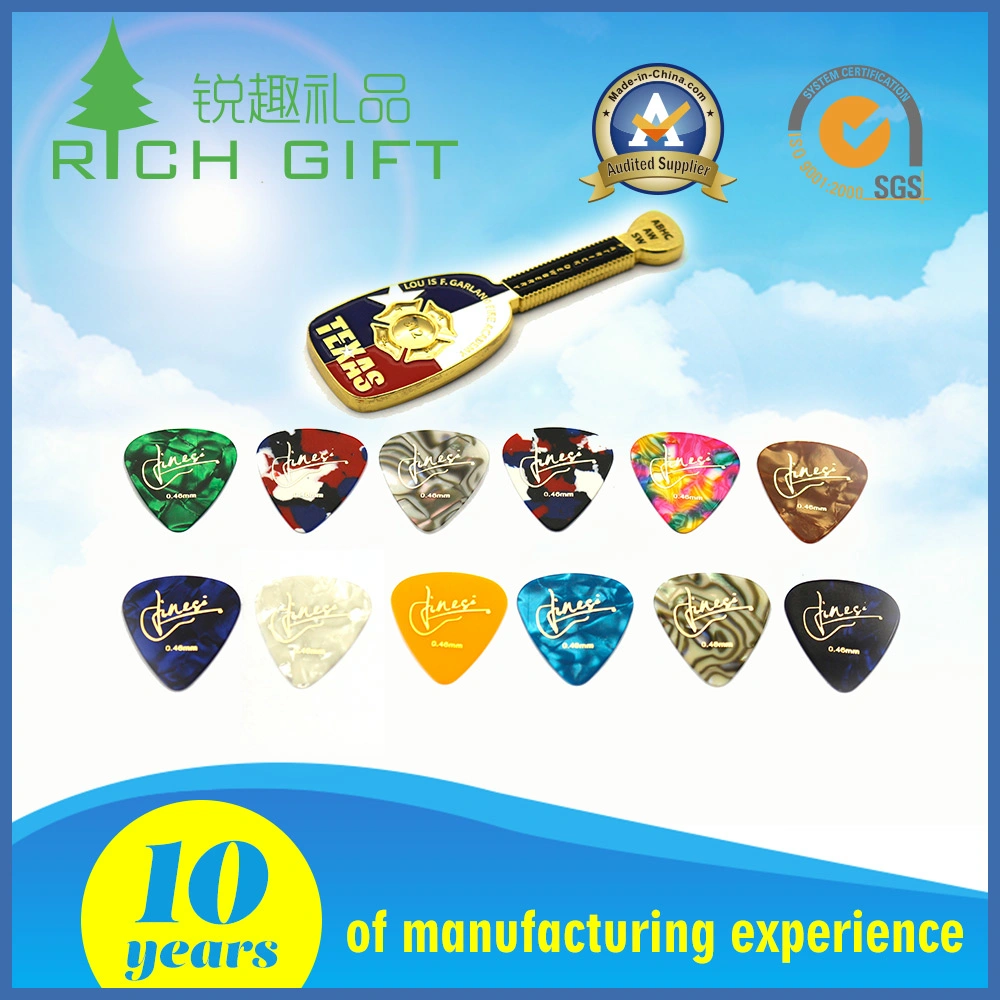 High quality/High cost performance  Hot Selling Colorful Customized Personalized Matting Surface Creative Nylon/Wooden/Stainless Steel Celluloid Ukulele Guitar Plectrum with OEM Brand