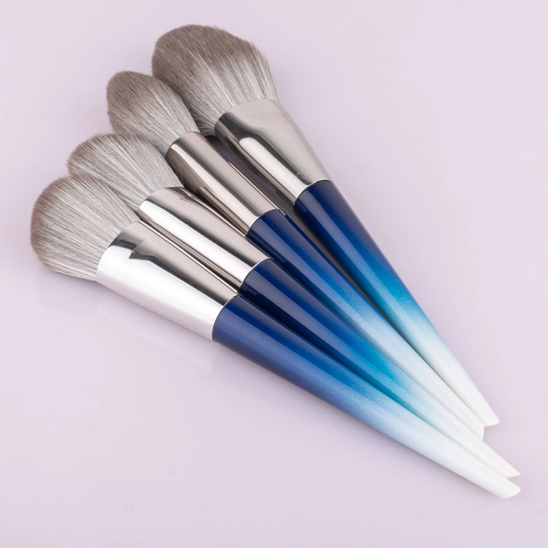 Elegant Blue Ombre Makeup Brush Set - 12 Pack Private Label Cosmetics Brush Set