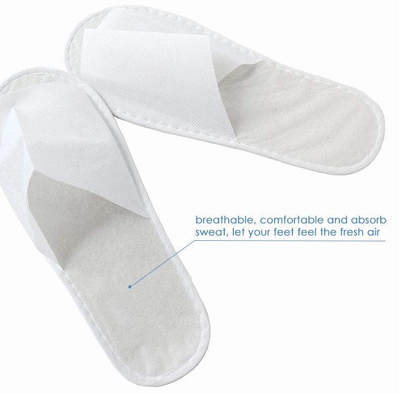 SPA Massage Non Woven Disposable Slippers with Open Toe Design