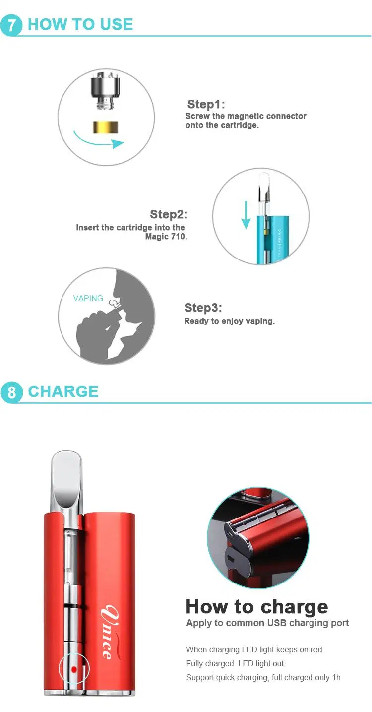 Fabricantes VAPE batería 510 Kit de inicio de rosca 380mAh Preheat Función 510 conector para caja Mod Thread VAPE batería &amp;Cargador