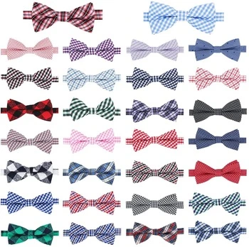 Baja Hanyang MOQ Multicolor personalizado de ajuste de patrones de perro Bowtie Accesorios de belleza mascotas