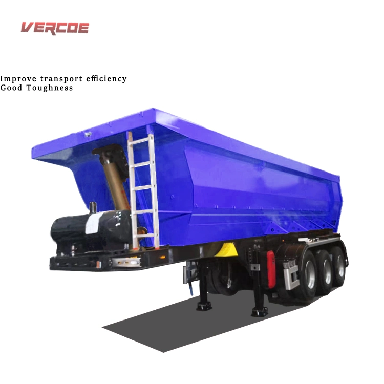 New Design 50t 60t 4 Axis U-Turn Back 3 6 Axles Heavy Duty Side Aluminum Rear 30 50 60ton Hydraulic Semi Truck Dnd Dump Trailer