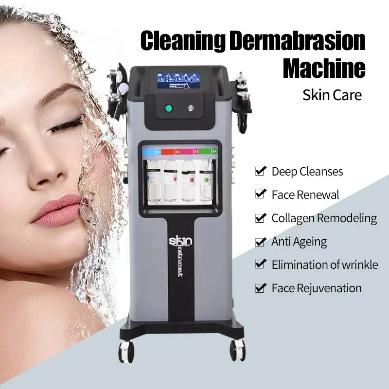 Salon Beauty Equipment Sauerstoffhydra 10 in 1 Gesichtsmikrodermabrasion Maschine für Hautgesichtsbehandlungen