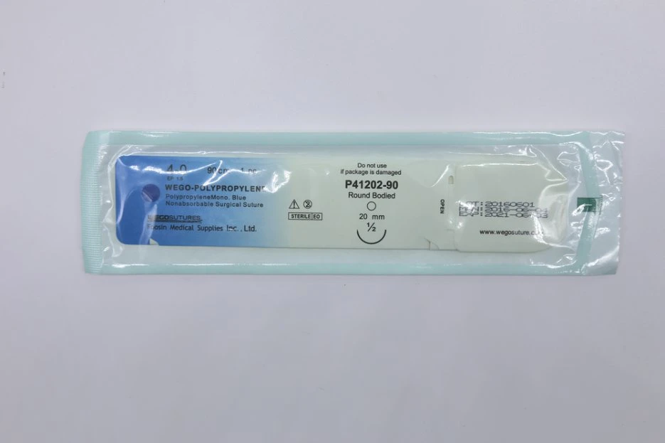 Produto de sutura cirúrgica de polipropileno azul de boa qualidade