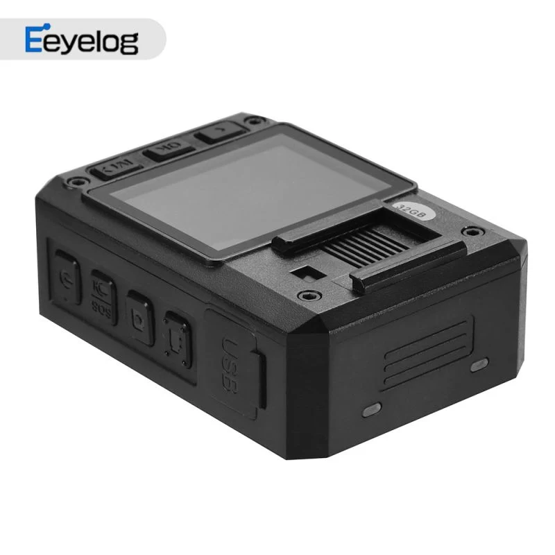 Eeyelog Motion Detectionir Night Vision WiFi Body Camera with 2 PCS Batteries GPS Eis G-Sensor and IP68 Waterproof