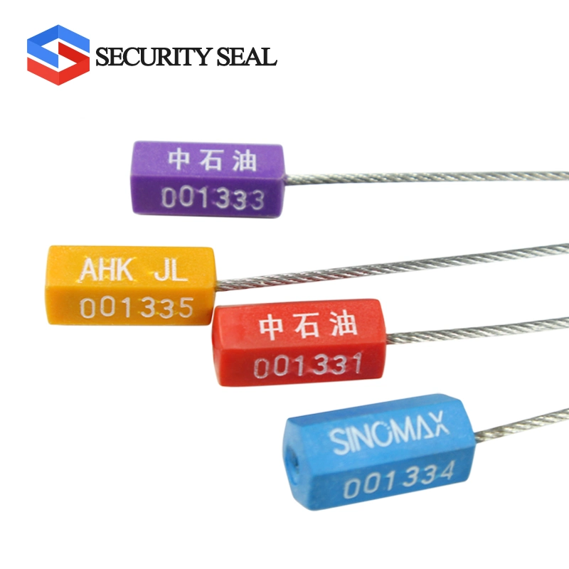 Adjustable Length Tamper Evident Cable Seal Customized Security Metal Pull Tight Cable Seal with Printing