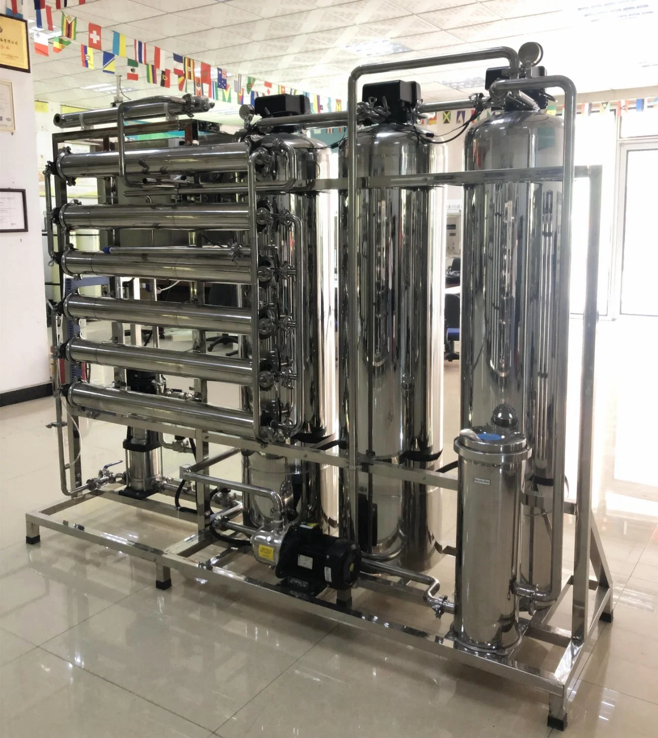 La ósmosis inversa automático Ss 1500 Lph RO Purificador de agua el tratamiento de la fábrica de Guangzhou maquinaria