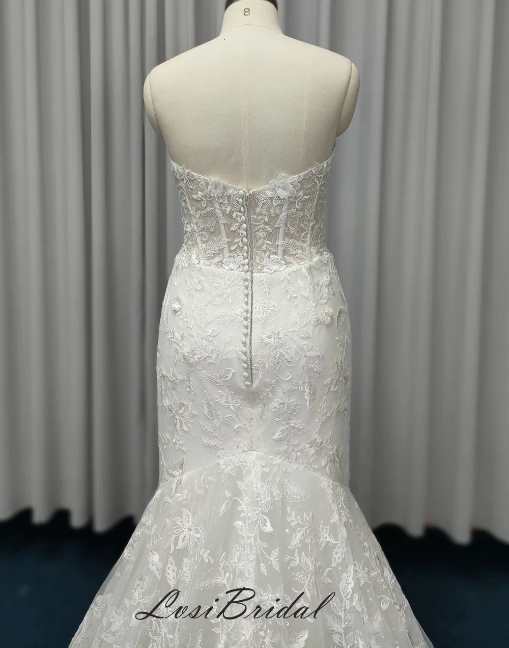 201 Robe de mariée en dentelle avec encolure en cœur et sequins Robe sirène de la nouvelle collection 2023 directement fournie par le fabricant Bridal.