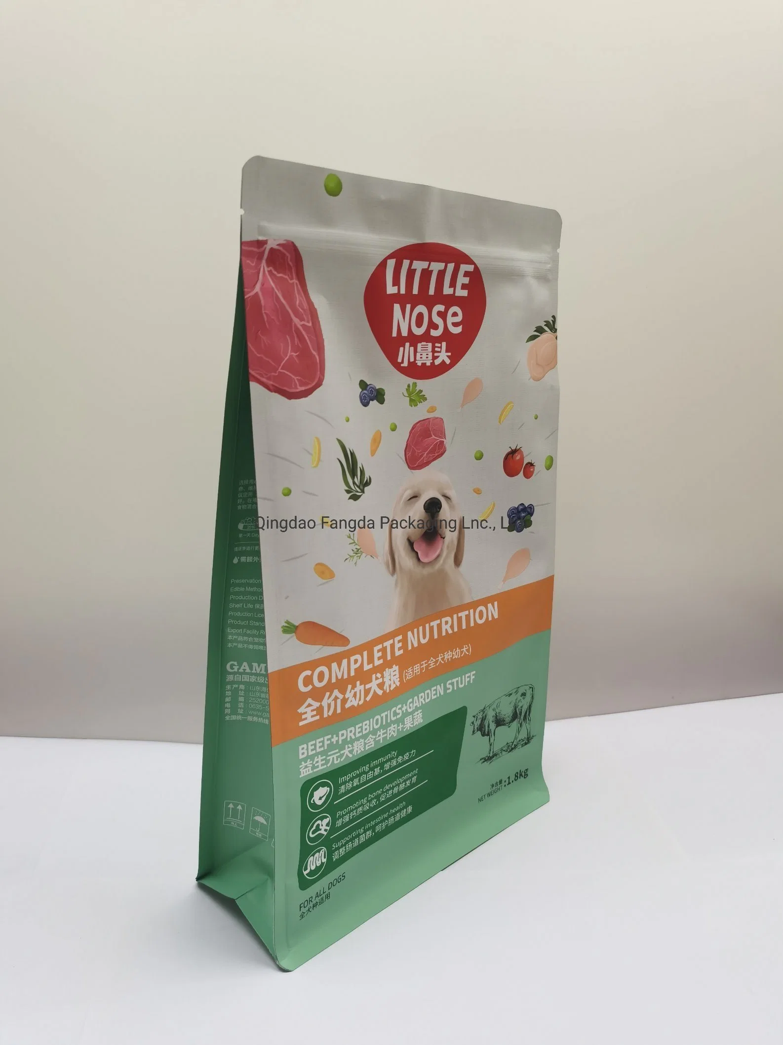 Convenient Closures Slider Zip Flat Bottom Food Packaging Bag