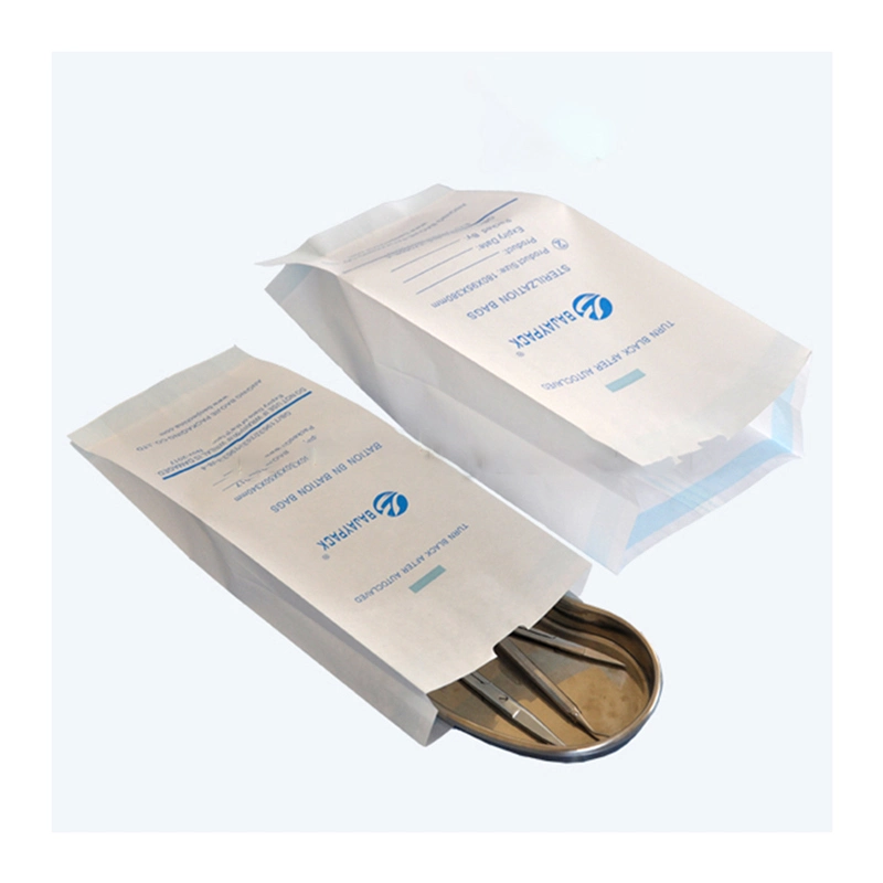 PE-/Papierbeutel für sterile Packung mit umwickelten Abziehstreifen
