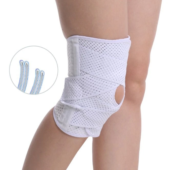 3D Cut tricotado não escorregando proteção para adultos, poste médico magnético Compressão da almofada do apoio para os joelhos do op. Para dor nos joelhos