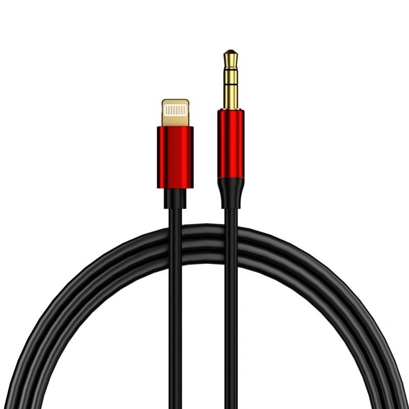 New Lightning to 3.5mm High Transmission Anti-Noise Aux Interface Aluminum Alloy Headphone Car Speaker Audio Cable