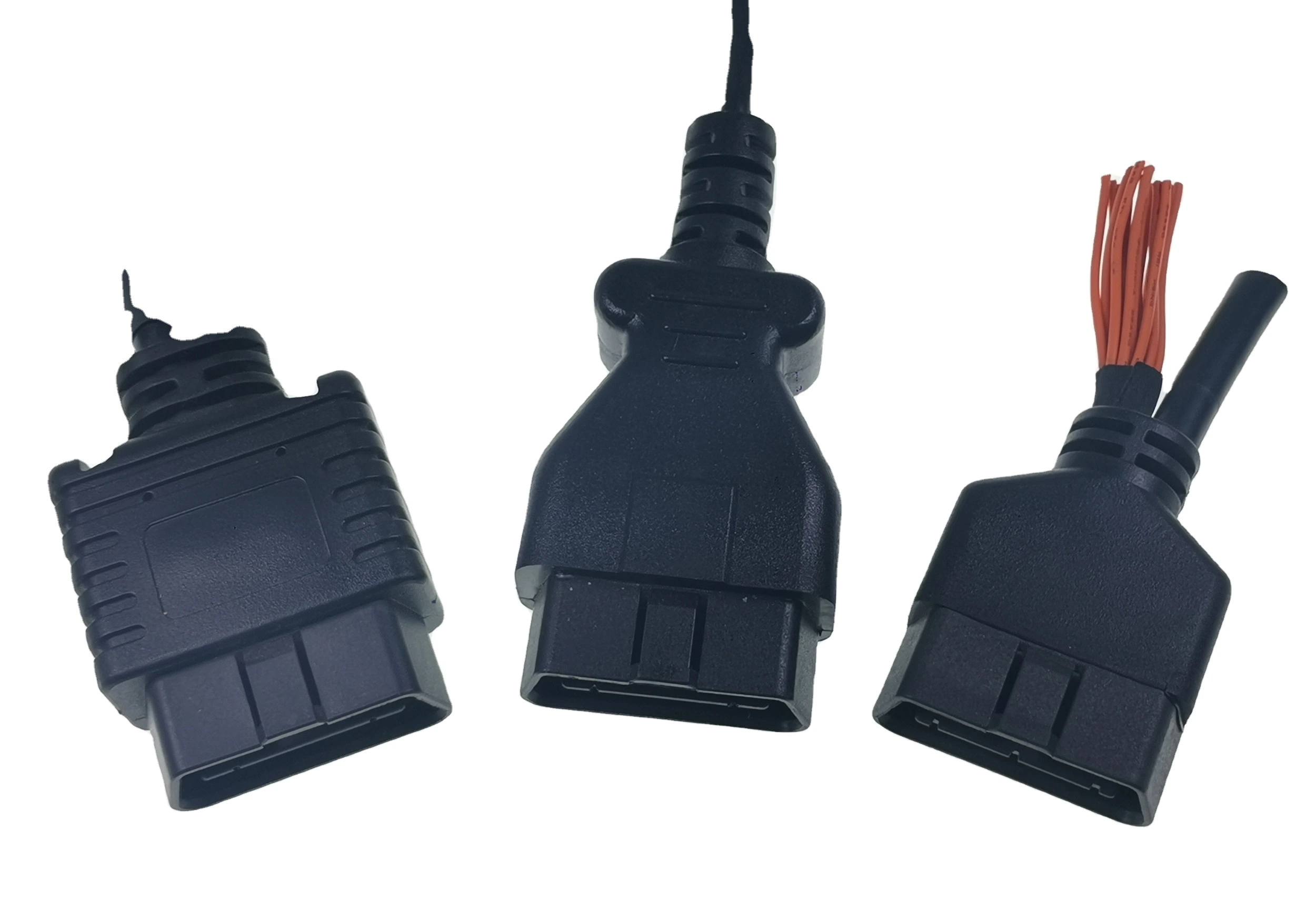 16pin OBD II, conectores de diagnosis de vehículos pesados conector impermeable para cable OBD Assembies