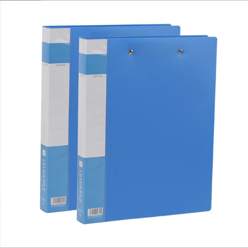 Office Stationery Plastic Folder Double Clip Blue New Material File Folder A4 File Folder