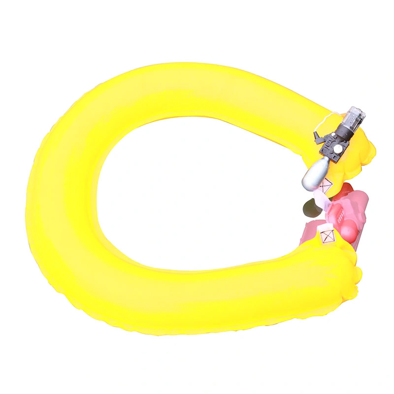 Inflatable Belt Floating Aid Orange Lifesaving Ring