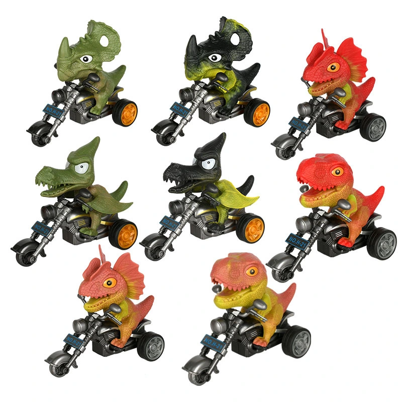 New Design Plastic T-Rex Motorcycle Animal Model Car Toy Kids Inertial Animal Vehicle Toy